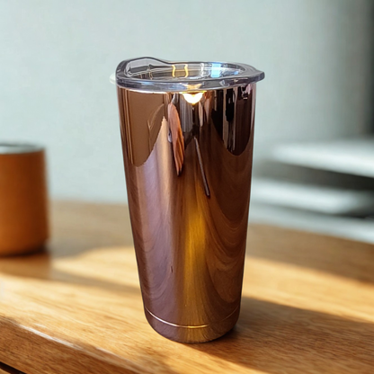 Vaso Térmico revestido de cobre con tapa Hermética 600 Ml