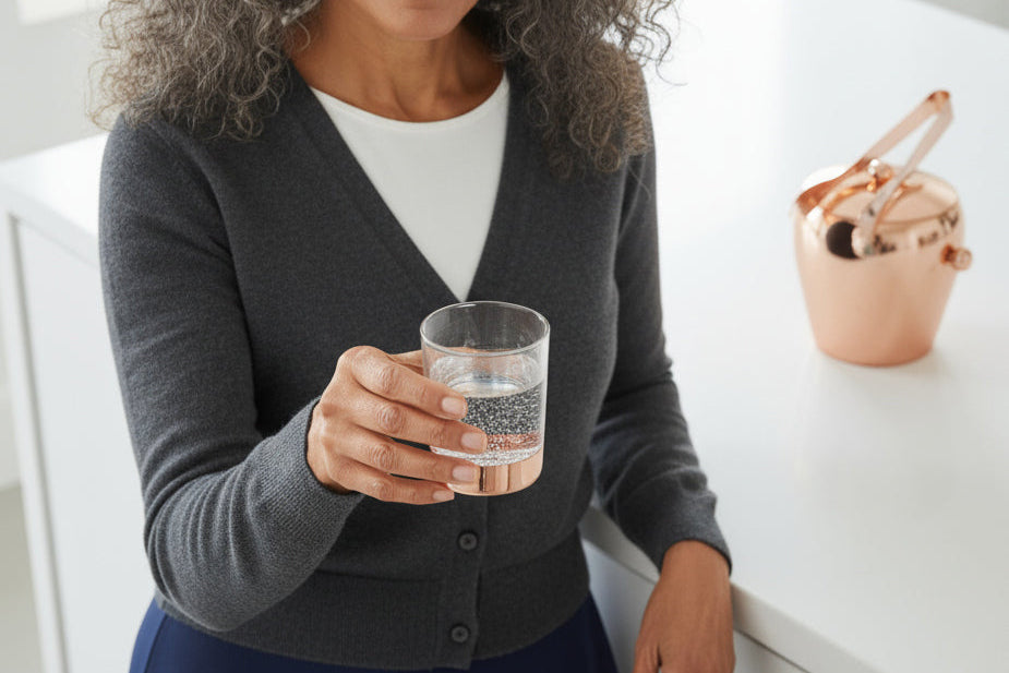Set De Whiskey Cobre 4 Vasos + Balde De Hielo + Pinzas