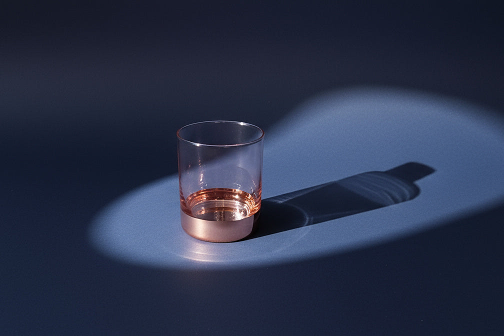 Set De Whiskey Cobre 4 Vasos + Balde De Hielo + Pinzas