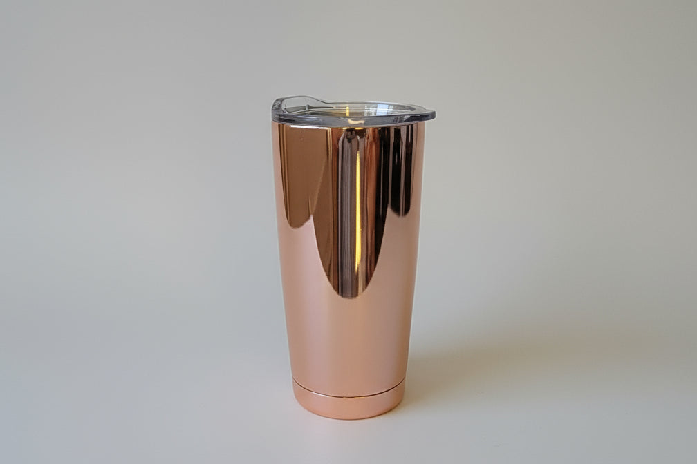 Vaso Térmico revestido de cobre con tapa Hermética 600 Ml